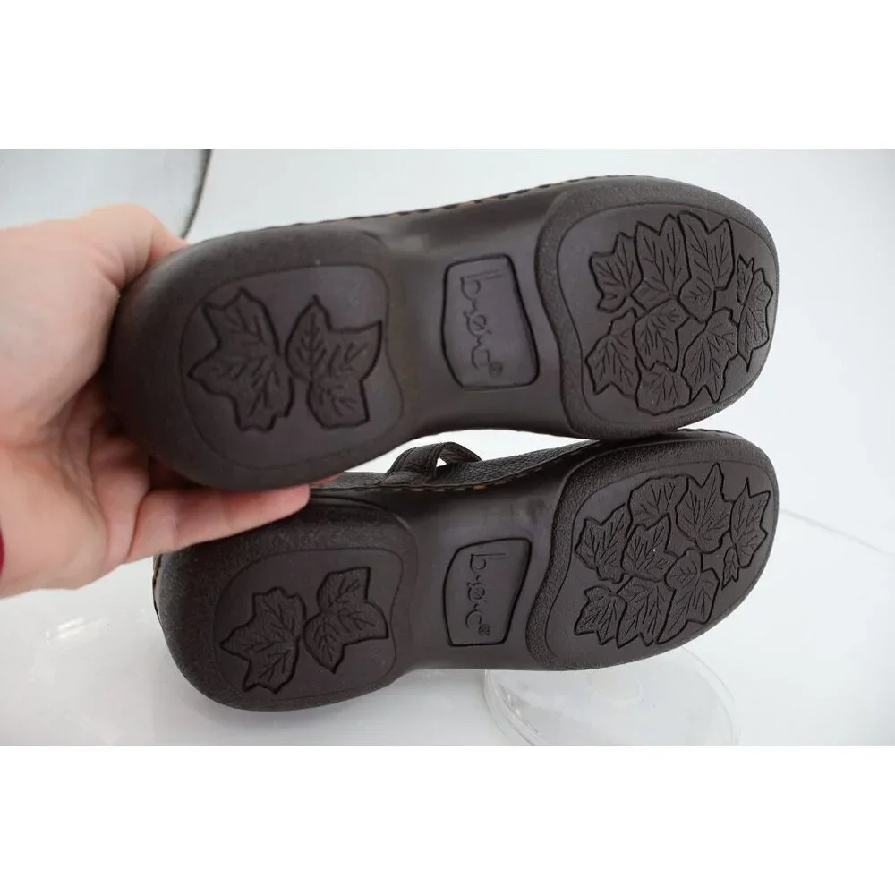 Born Girls Mary Jane Shoe Size 5 Brown Leather Flat Opanka Comfy Casual
